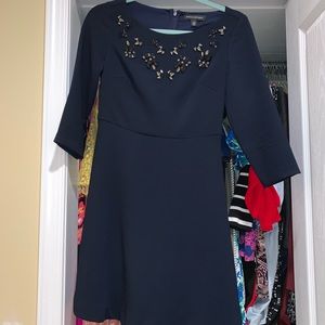 Jeweled Fit and Flare Dress